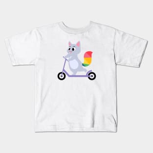 Cat Scooter Kids T-Shirt